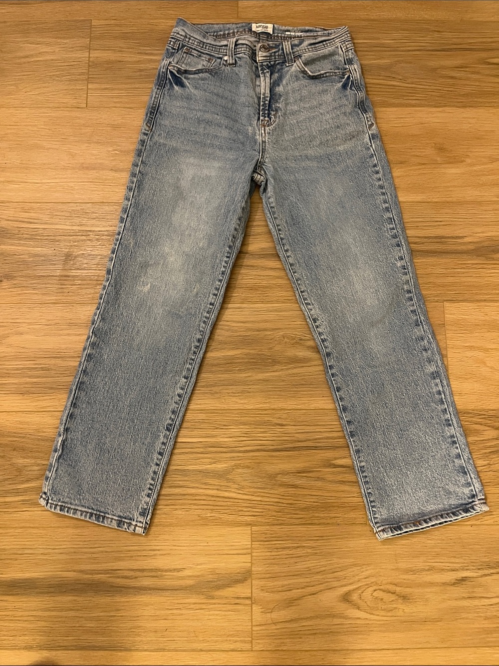 Kensie Retro Luxe Stretch The Mika High Rise Straight Jeans